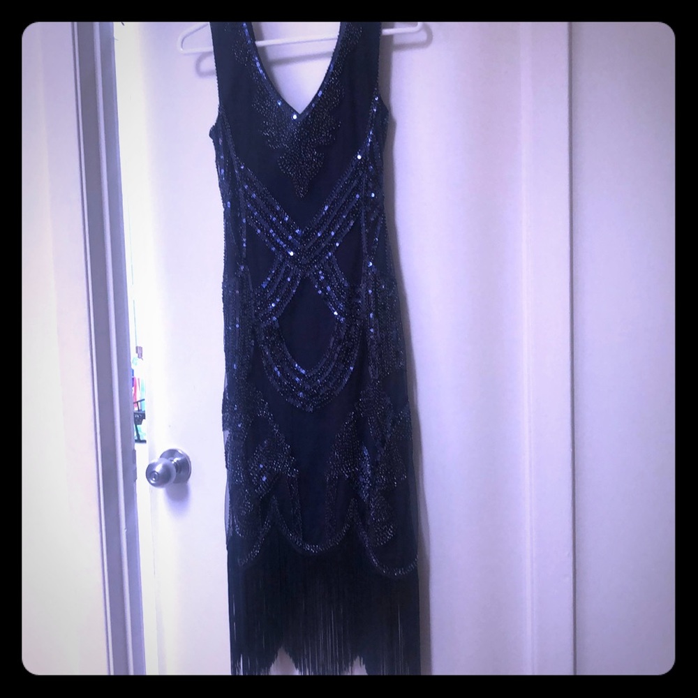 Gorgeous Royal Blue 1920’s Flapper Style Dress